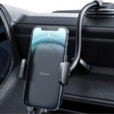 Qifutan Cell Phone Holder for Car Phone Mount Long Arm Dashboard Windshield Car Phone Holder Strong Suction Anti-Shake Stabilizer Phone Car Holder Compatible with All Phone Android Smartphone