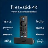 Fire TV Stick 4K, brilliant 4K streaming quality, TV and smart home controls, free and live TV