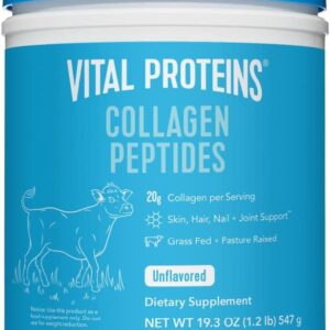 Vital Proteins Collagen Peptides Powder, Promotes Hair, Nail, Skin, Bone and Joint Health, Unflavored 19.3 OZ