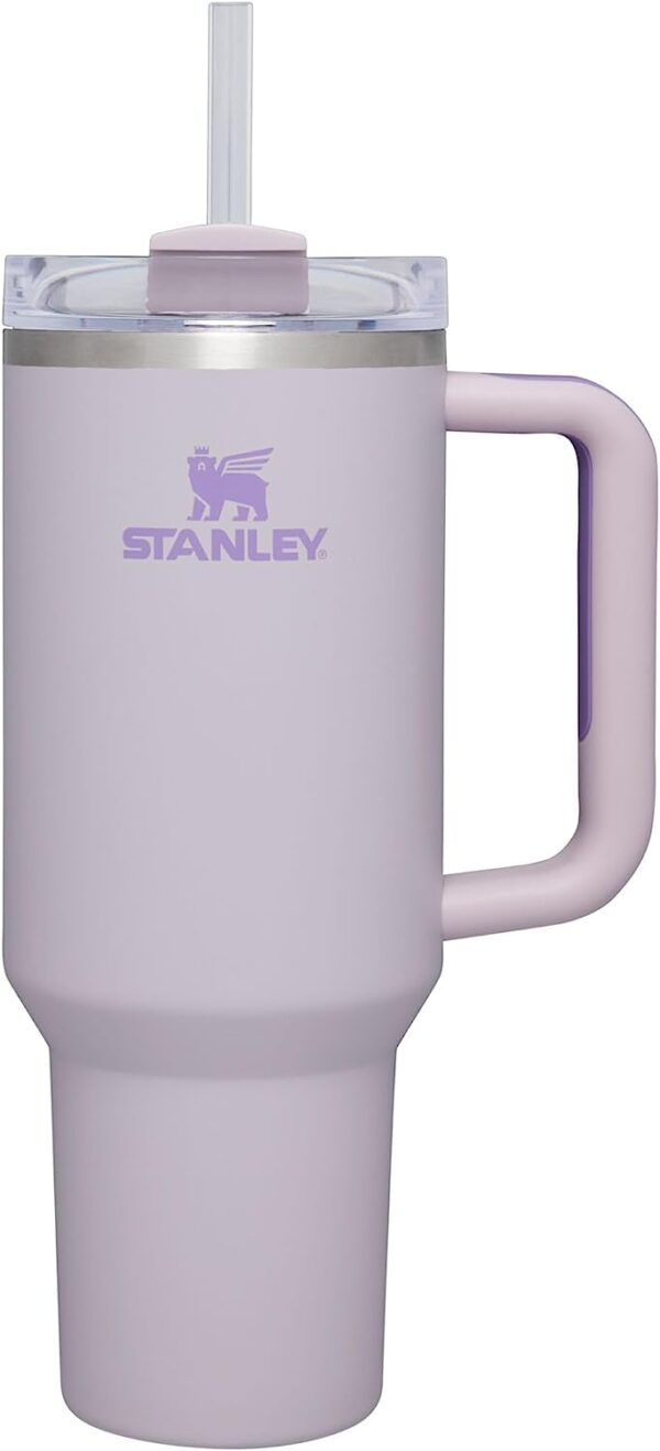 Stanley Quencher H2.0 FlowState Stainless Steel Vacuum Insulated Tumbler with Lid and Straw for Water, Iced Tea or Coffee, Smoothie and More, Orchid, 40 oz