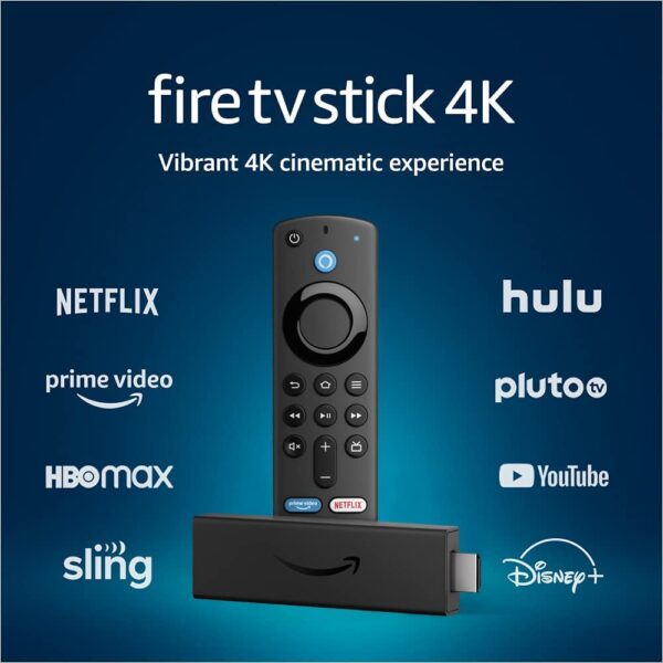 Fire TV Stick 4K, brilliant 4K streaming quality, TV and smart home controls, free and live TV